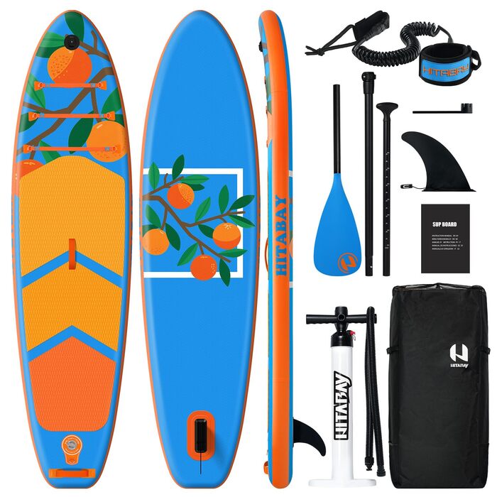 SUP Board набір, дошка для Stand Up Paddling надувна 320-335 см, до 150 кг, помаранчева - для початківців з повним комплектом аксесуарів