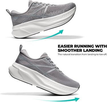 Жіночі кросівки Allswifit для бігу та фітнесу: легкі, амортизуючі, з антиковзким протектором, сірі (41 EU)