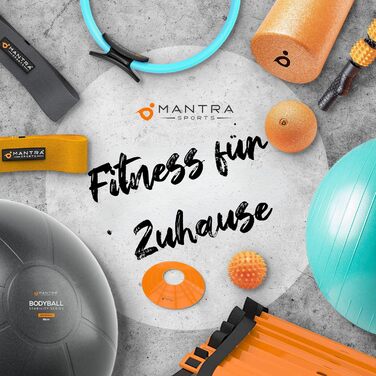 Фітбол MANTRA SPORTS для фітнесу, йоги та офісу. Чорний, розмір L (161-178 см)