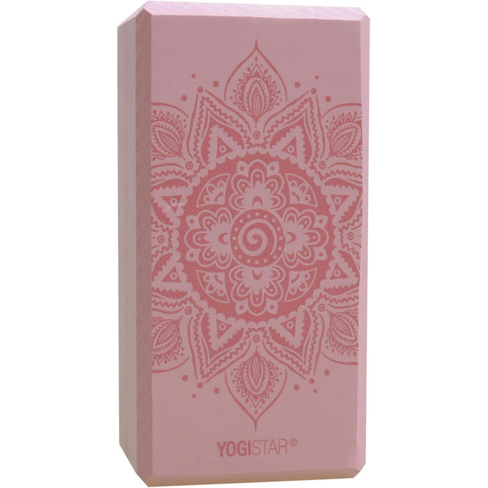 Блок для йоги Yogistar Yogiblock Basic Art Collection Спіральна Мандала, рожевий велюр