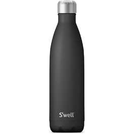 Пляшка для води S'well Onyx, 739 мл, з нержавіючої сталі, вакуумна, трьохшарова, зберігає напої холодними до 48 годин і гарячими до 24 годин, ідеальна для подорожей