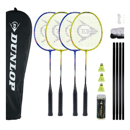 Бадмінтон Dunlop Nitro-Star SSX 1.0, комплект на 4 гравці з сіткою, багатобарвний (Ocean Tides)