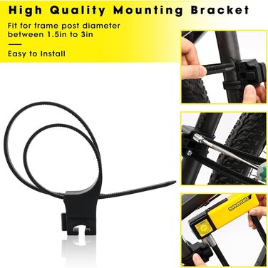 Замок U-Lock для електросамокатів та велосипедів, 1,2 м/10 мм кабель, 3 ключі, захист від крадіжок