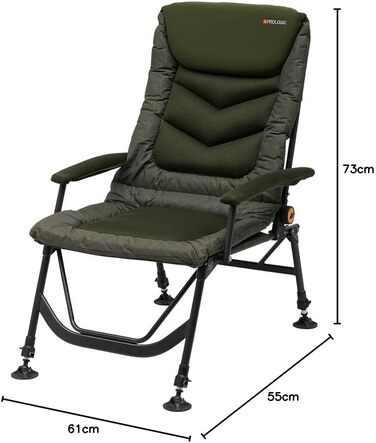 Крісло для риболовлі Prologic Inspire Daddy Long Recliner з підлокітником - зручне риболовне крісло