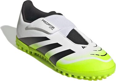 Дитячі футбольні бутси adidas Predator Club Hook and Loop для газону, розмір 35 EU, білий/чорний/лимонний, унісекс