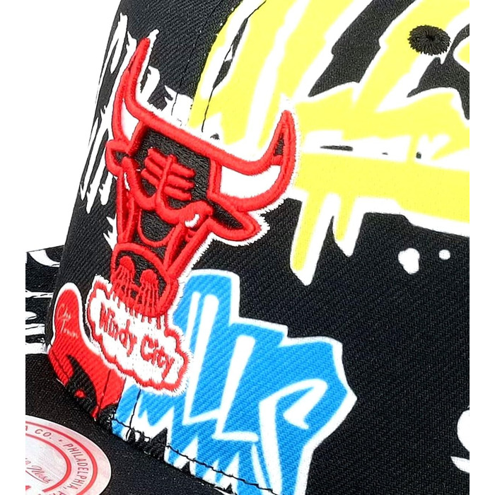 Кепка Mitchell & Ness Snapback Chicago Bulls з наліпками