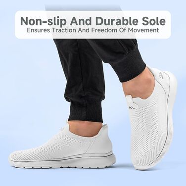 Чоловічі кросівки без шнурівків Slip-on, сітка, дихаючі, легкі, для бігу та спорту, комфортні, повсякденні, Outdoor, для джогінгу (43 EU, 1645 Комплект Жінок)