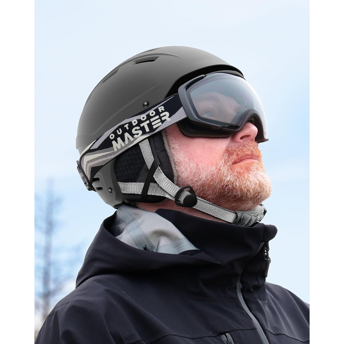 Шолом OutdoorMaster Kelvin II унісекс для сноубордингу та катання на лижах, сірий матовий (48-54 см)