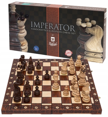 Великі ексклюзивні дерев'яні шахи IMPERATOR — 52 x 52 см + подарунковий чохол