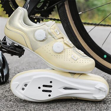 Велотуфлі чоловічі та жіночі SPD, SPD-SL, Look Delta: MTB, шосе, крос-кантрі. Дихаючі, універсальні, білі (шампань, 45 EU)