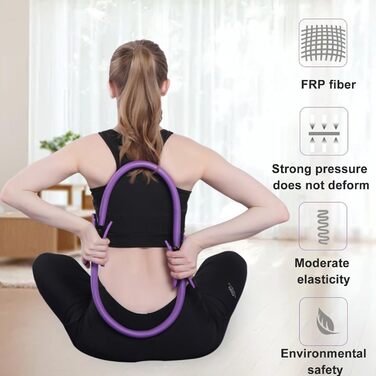 Набір для пілатесу HoldOneLight для жінок: кільце, фітбол 25см, гумки Booty & Figure-8, повний комплект для фітнесу, рожевий