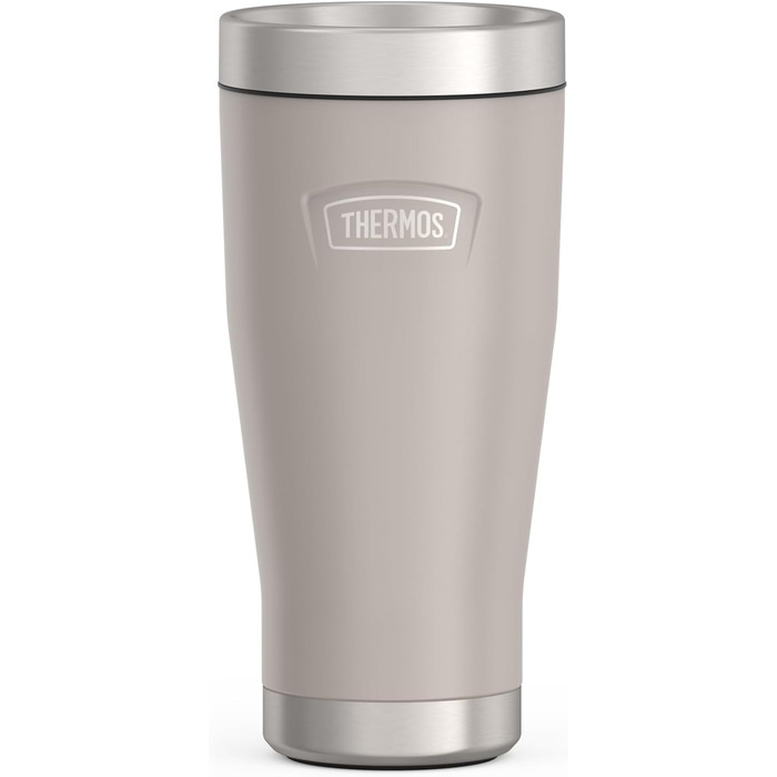 Термокружка Thermos ICON 470 мл, бежево-піщана, із нержавіючої сталі, ізольована, для кави та напоїв, зберігає тепло до 7 годин, холод до 22 годин, герметична, BPA-free, підходить для миття в посудомийній машині
