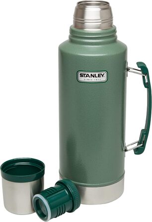 Термос Stanley Classic Legendary 1 л - Зберігає тепло/холод 24 год - Миється в посудомийній машині - Кришка-чашка - Без BPA - Нержавіюча сталь