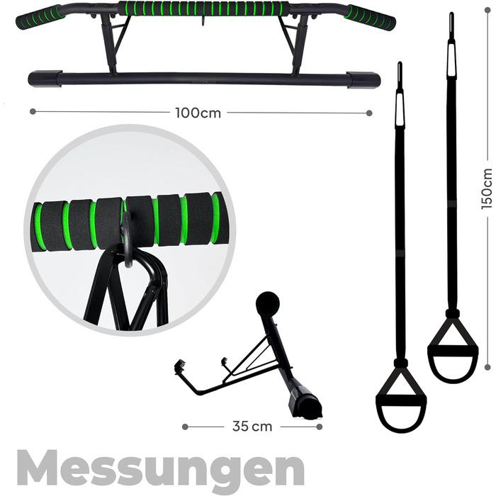 Рештокран для дверей OcioDual: турнік, петлі для підвіски, домашні тренування, фітнес