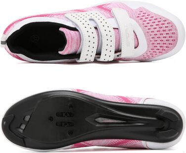 Велотуфлі ULTIANT для їзди в залі та на вулиці, сумісні з Peloton, Look SPD SL Delta, 41 EU, білий/червоний