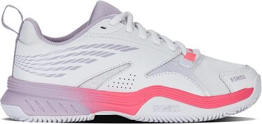 Жіноче тенісне взуття K-Swiss Speedex, 39.5 EU, білий, Orchid Petal, Neon Blaze