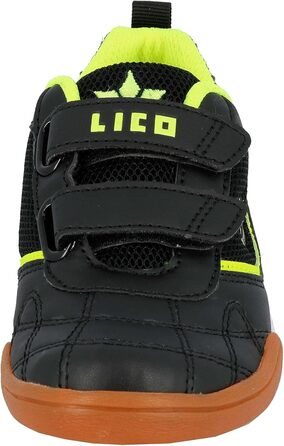 Дитячі спортивні залатно-турнірні черевики Lico Sloan, 38 EU, чорний/лимонний