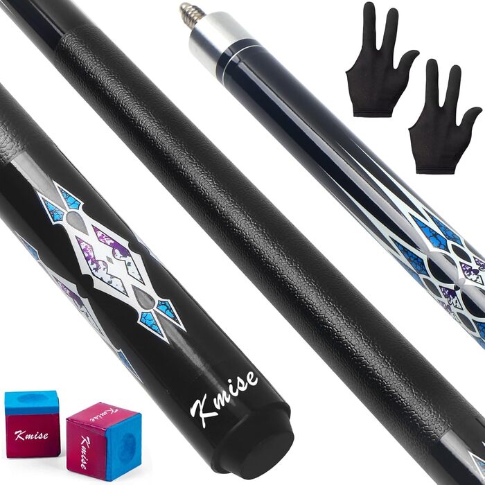 Набір більярдних київ Kmise Pool-Queue-Stick Set – 147 см, канадський клен, професійні, для дорослих, різні кольори