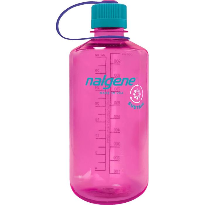 Пляшка для води Nalgene 1 л Electric Magenta, спортивна, пластикова