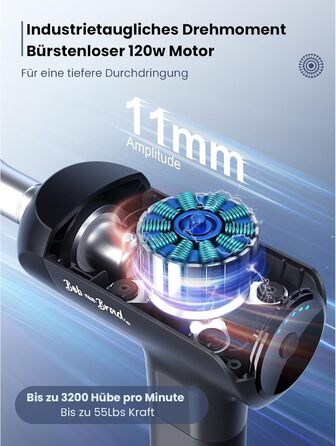 Масажер для м'язів Bob and Brad X6 Pro з металевою насадкою - інтенсивний масаж тіла, розслаблення, подарунок для чоловіків та жінок