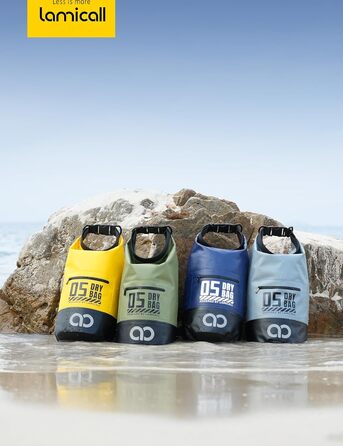 Водонепроникний рюкзак-сумка Dry Bag Lamicall 20L, зелений - міцний, з водонепроникним чохлом для телефону