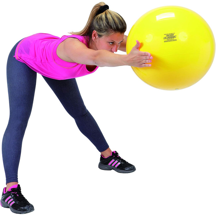 Гімнастичний м'яч GYMNIC 75 см, фітнесбол для йоги та офісу, жовтий