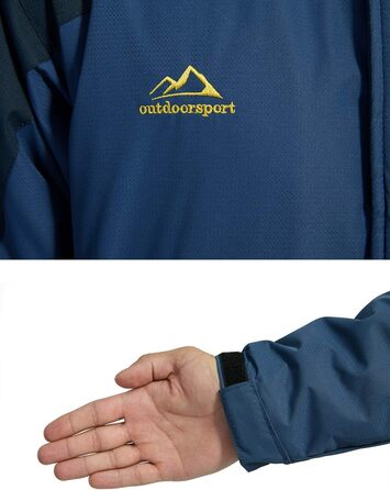 Чоловіча зимова куртка EKLENTSON: водонепроникна, вітронепроникна, з підкладкою, для туризму та активного відпочинку, 4 кишені, червона