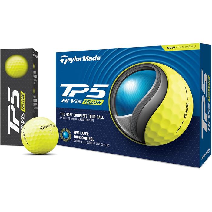 Гольф-кулі TaylorMade TP5 (білі/жовті), TM24