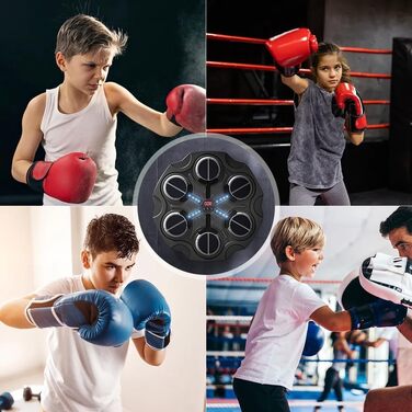 Bluetooth Музична боксерська машина з LED-підсвіткою, для дому, 9 режимів швидкості, підключення Bluetooth