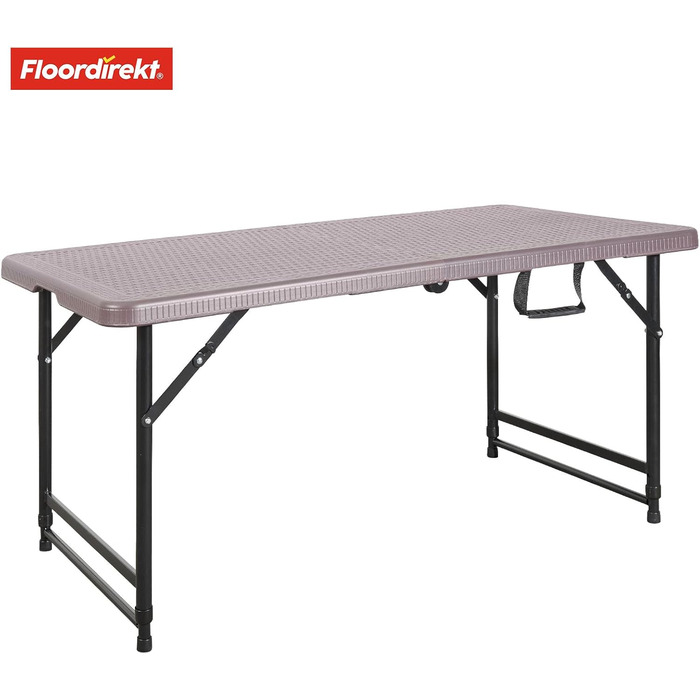 Зручний розкладний садовий стіл Floordirekt Saga 120x60 см - для тераси, балкона, кемпінгу