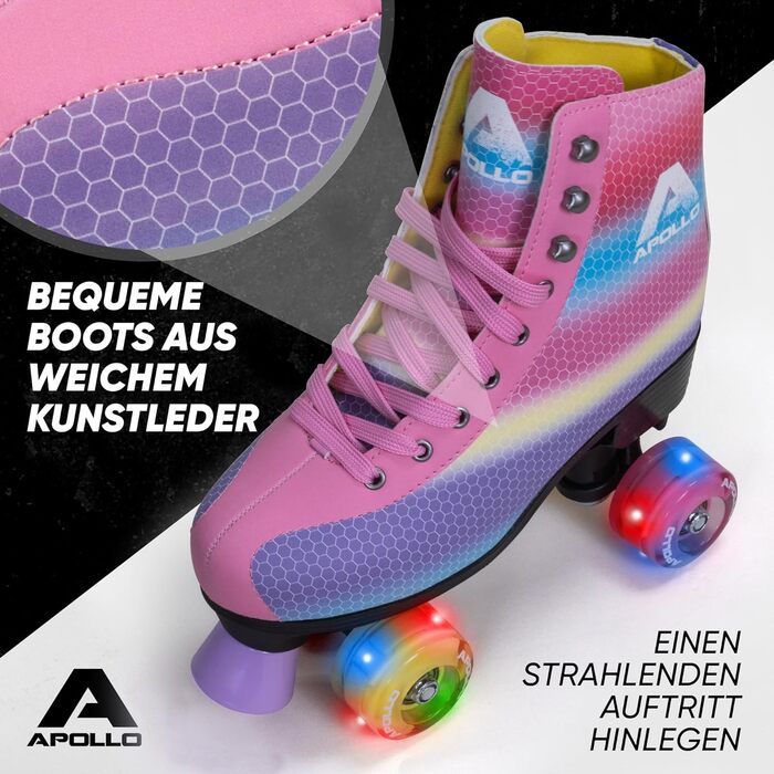 Роликові ковзани Apollo Disco Roller: класичні моделі для дітей та дорослих, регульовані Quad-ковзани (31-42)