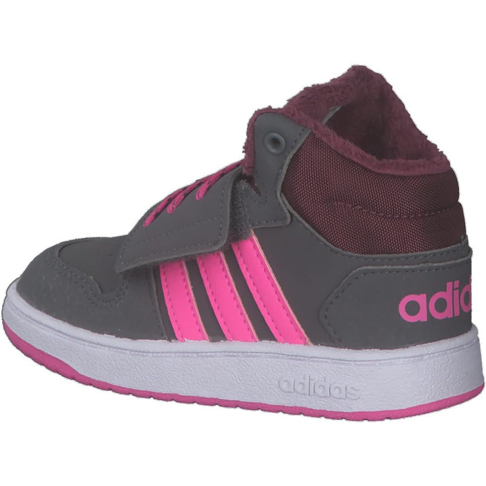 Кросівки Adidas Hoops Mid 2.0 для дітей (22 EU, сірий, рожевий, чорний)