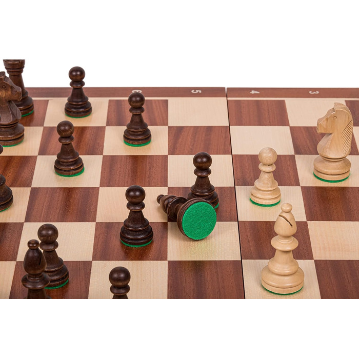 Преміум шаховий набір з махагоні Square Pro Schach №6, дошка та фігури Staunton 6, дерев'яні