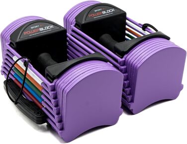 PowerBlock Sport 24: Регульовані гантелі, 1,4-10,9 кг, сталевий корпус, для дому