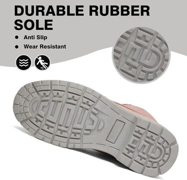 Зимові черевики Mishansha Herren для жінок, теплі, водонепроникні, на шнурівці, рожеві, 38 EU