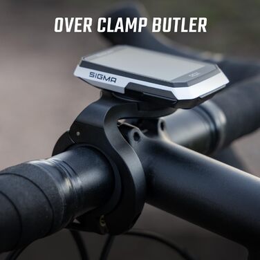 Велокомп'ютер SIGMA ROX 4.0 Special Edition GPS бездротовий з навігацією та кріпленням OVERCLAMP Butler | Сумісний з E-Bike, вимірювач висоти, білий колір