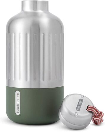 Термос-пляшка BLACK+BLUM Explorer Olive 650 мл, термоізоляція 24 год холоду, 12 год тепла, 100% герметична, BPA Free, з паракордовою ручкою, міцна термопляшка для напоїв