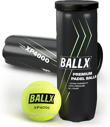 М'ячі для падел-тенісу XP4000 [3 штуки в упаковці] - фірмові м'ячі з ворсу для падел-тенісу - універсальні м'ячі для падел, довговічні