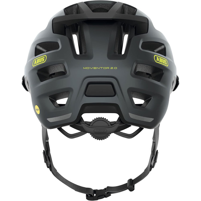 Велосипедний шолом ABUS Moventor 2.0 MIPS для MTB, сірий, універсальний, розмір L (57-61 см), захист від ударів, для гірського велосипеда