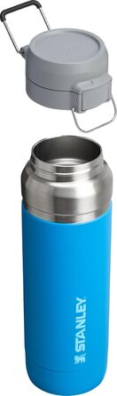 Термос- пляшка Stanley Quick Flip Go, 710 мл, ізольована, з кнопковою кришкою, не протікає, з нержавіючої сталі, без BPA, для подорожей і спорту, синя