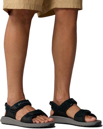 Columbia Konos Hiker 2-Strap: Чоловічі трекінгові сандалі, 48 EU, Black Titanium II