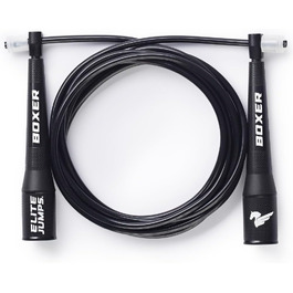 Стрибкова скакалка EliteSRS Boxer Jump Rope 3.0 з ПВХ 5 мм, ергономічні ручки з полімеру та антиковзким покриттям, для занять на вулиці