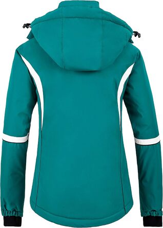 Жіноча водонепроникна куртка Wantdo для катання на лижах з капюшоном та флісовою підкладкою, зелена