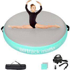 Airtrack мат надувний Airspot 100/140 см, висота 20 см, зелений - для гімнастики та акробатики