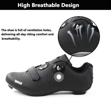 Велосипедні шкарпетки FANSU для чоловіків та жінок, шосейні велотуфлі з Delta-cleats, сумісні з педалями Look SPD-SL Delta Lock, сумісні з Peloton, чорні, 43 EU