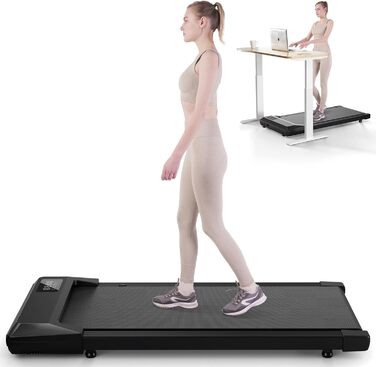 Lacuffy Raceable Walking Pad: Тиха ходунка з LCD-дисплеєм та керуванням через додаток, до 136 кг, для офісу та дому, з крокомером