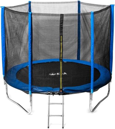 Батут для дітей 250 см з сіткою безпеки, блакитний – ідеальний для активного відпочинку на вулиці