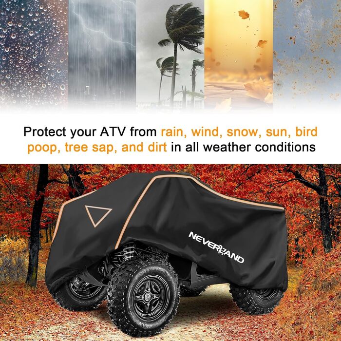 Водонепроникний чохол для квадроцикла NEVERLAND, XXXL, для Polaris, Yamaha, Honda, Coleman, захист від пилу, УФ, вітру, універсальний, зелено-чорний