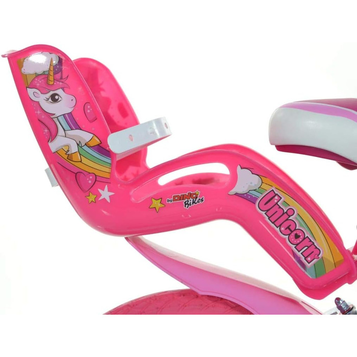 Дитячий велосипед Dino Bikes 144R-UN Einhorn, білий/рожевий, одношвидкісний