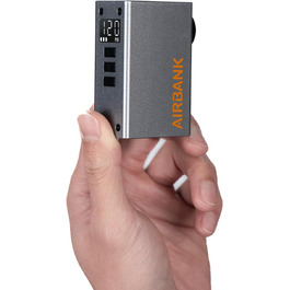 Електричний міні-насос для велосипеда AIRBANK Pocket 2 PRO з манометром, 120 PSI, портативний, акумуляторний, для шосейних і гірських велосипедів, м'ячів, підходить для клапанів Schrader і Presta